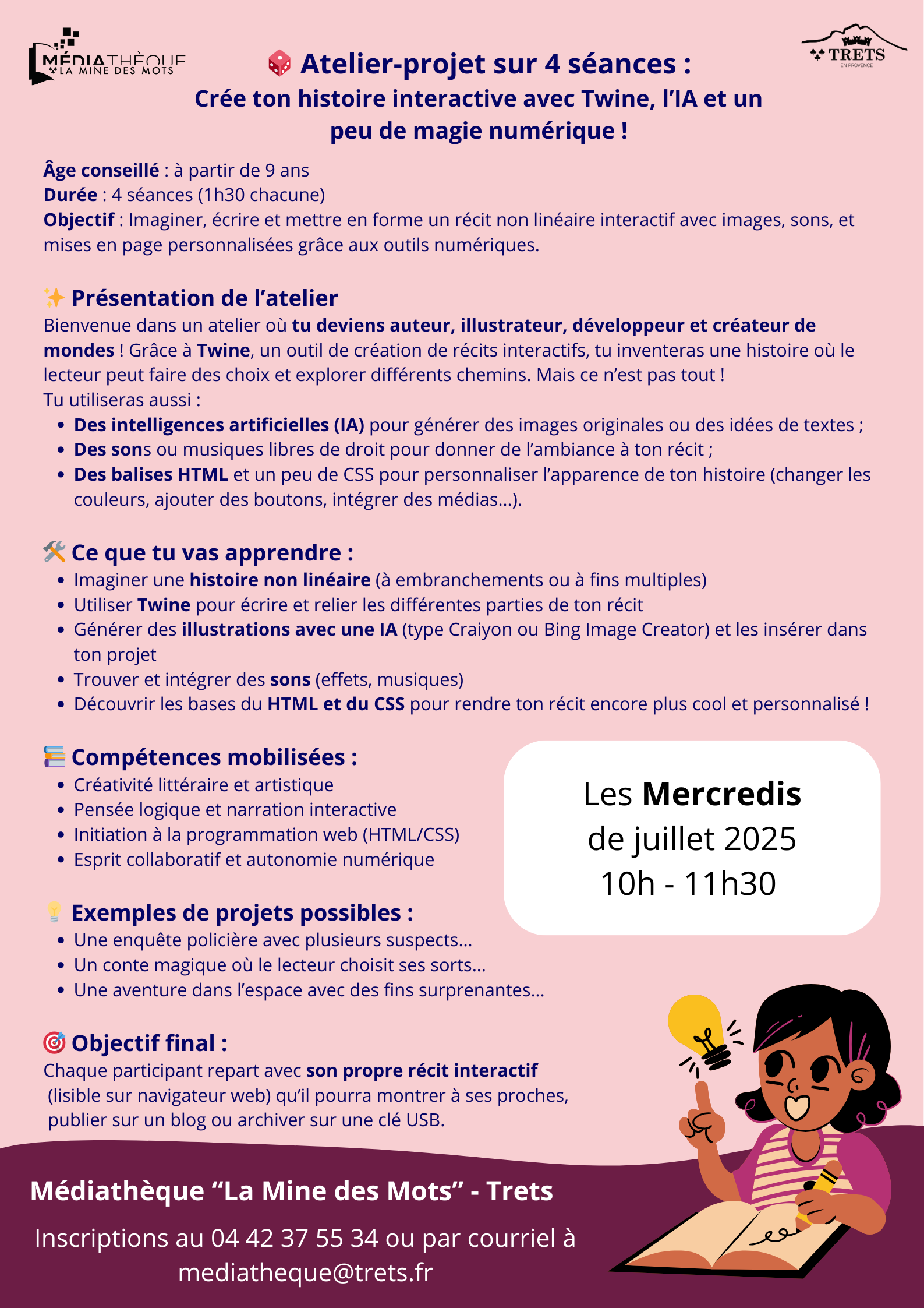  Atelier projet Crée ton histoire interactive avec Twine